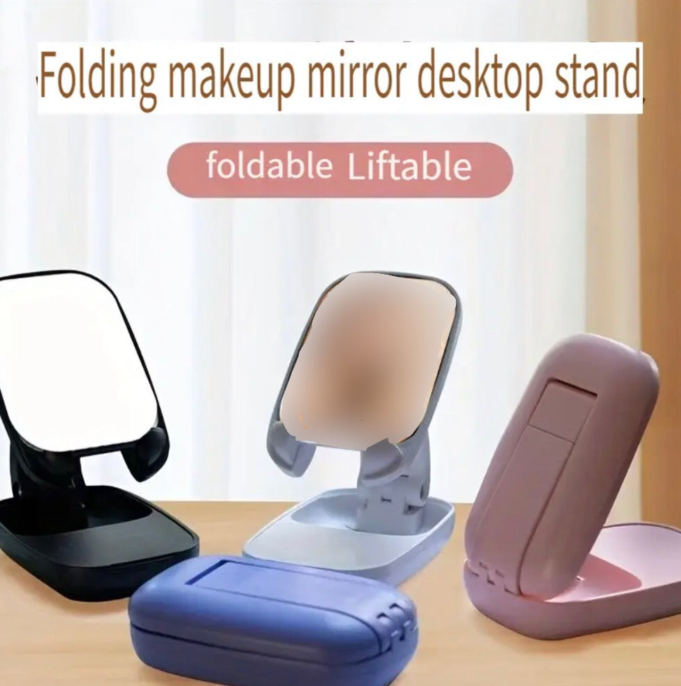 Foldable Mobile Stand with Makeup mirror
