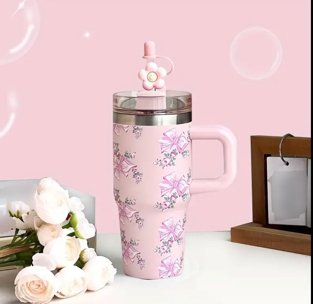 20oz Stainless Steel Tumbler with Straw