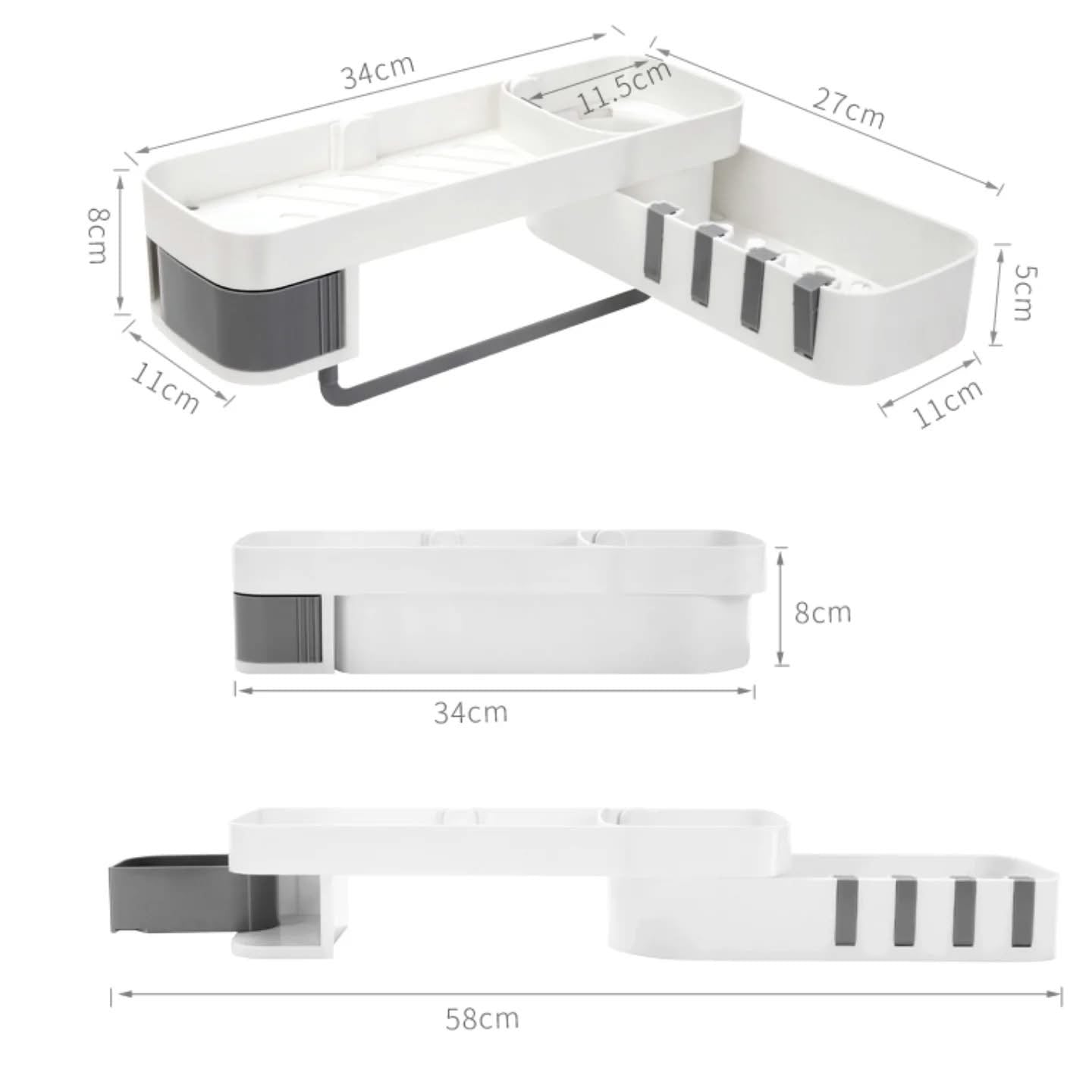 Wall Mounted Bathroom Shelf
