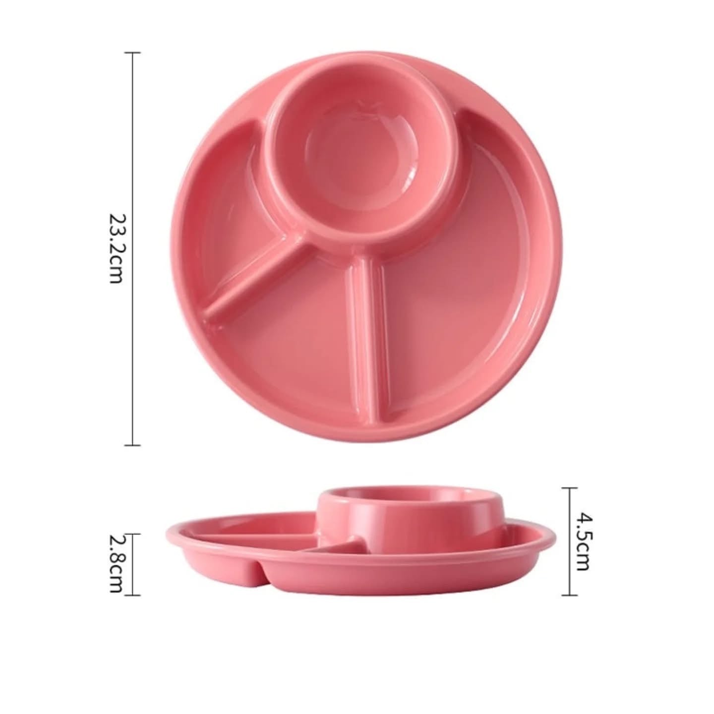 4 Portion Dinner Food Plate