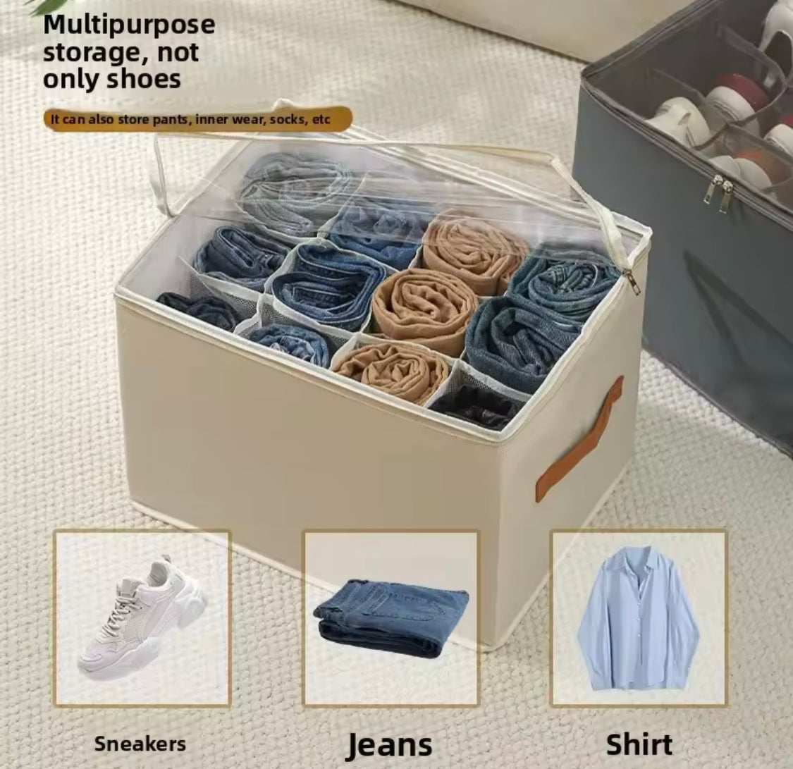 12 Grid Foldable Shoe Storage Box