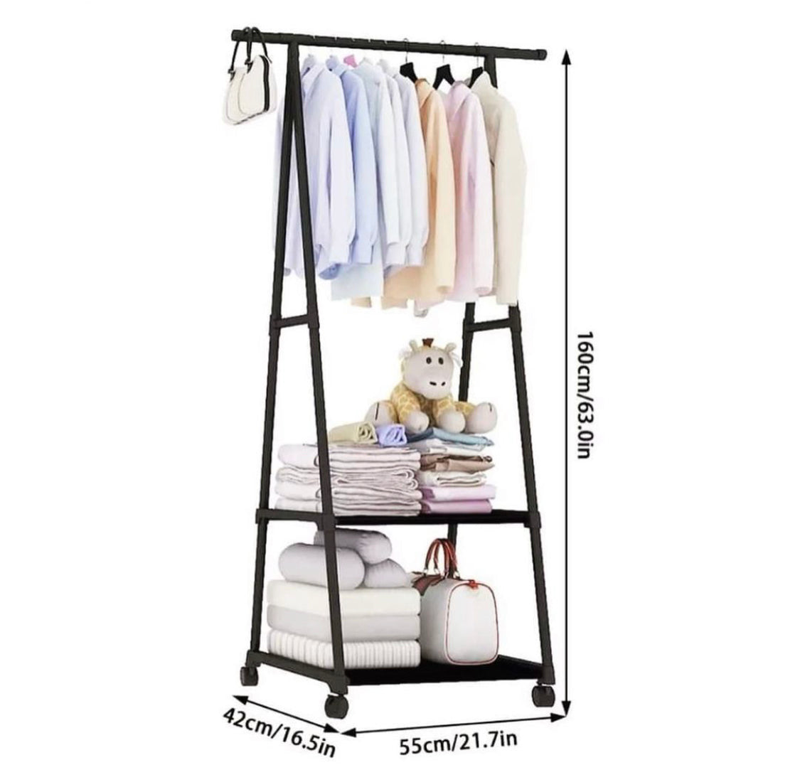 Triangle Iron Clothes Rack