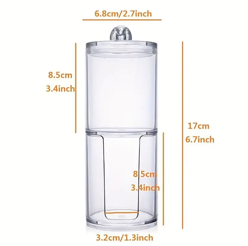2 in 1 Acrylic Cotton Swab Organizer