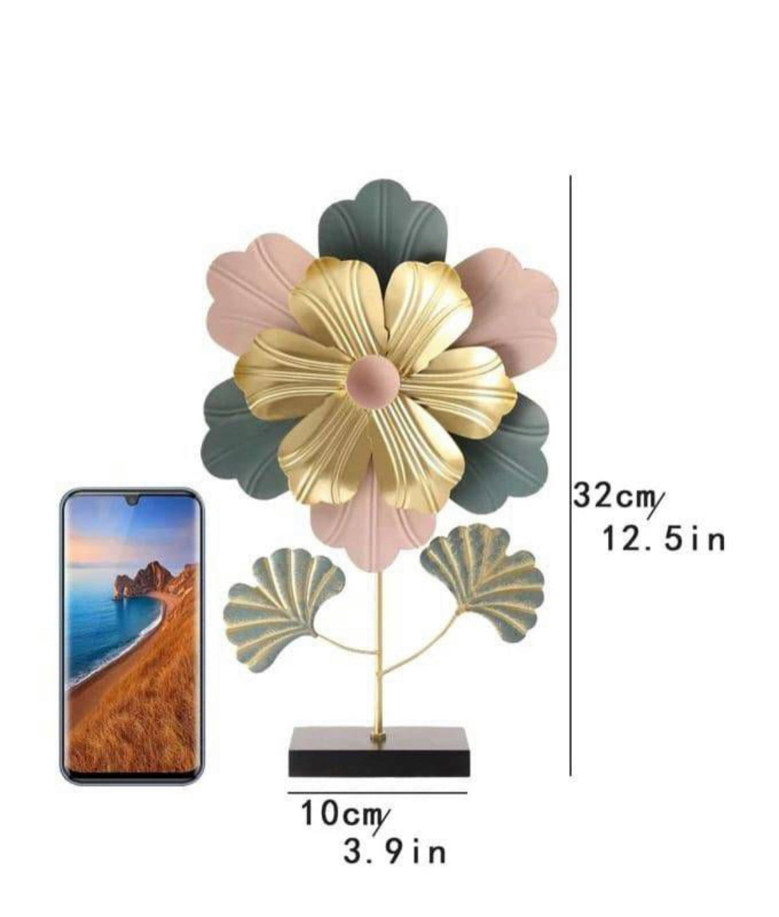 Metal Flower Showpiece for Home Decoration