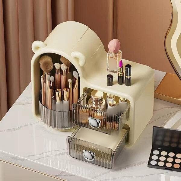 Bear Rotating Brush Holder with Drawers