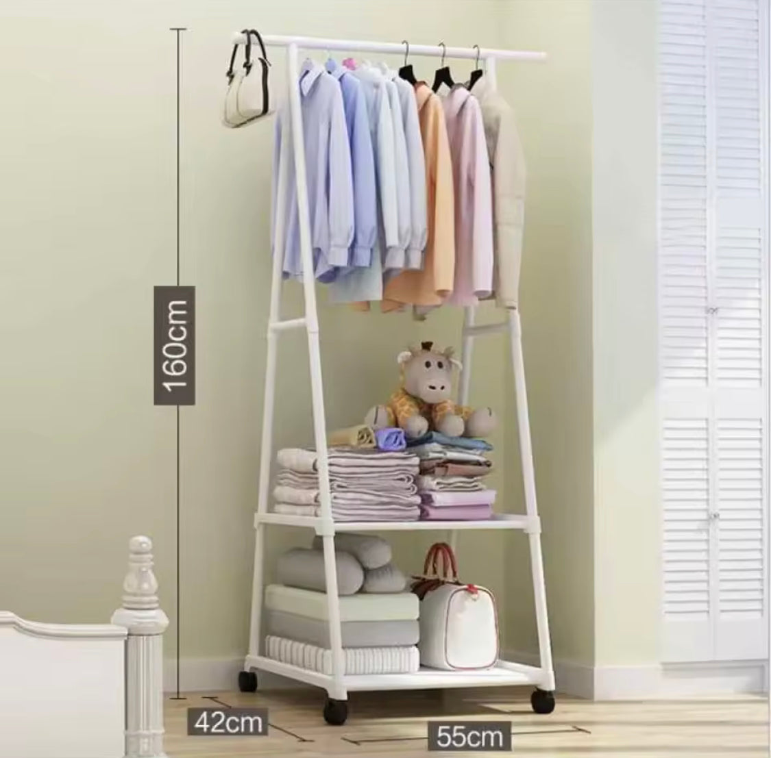 Triangle Iron Clothes Rack