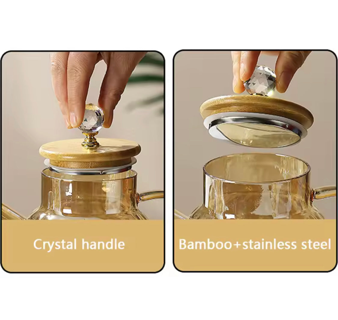 1000ml Diamond Tea Pot with Lid