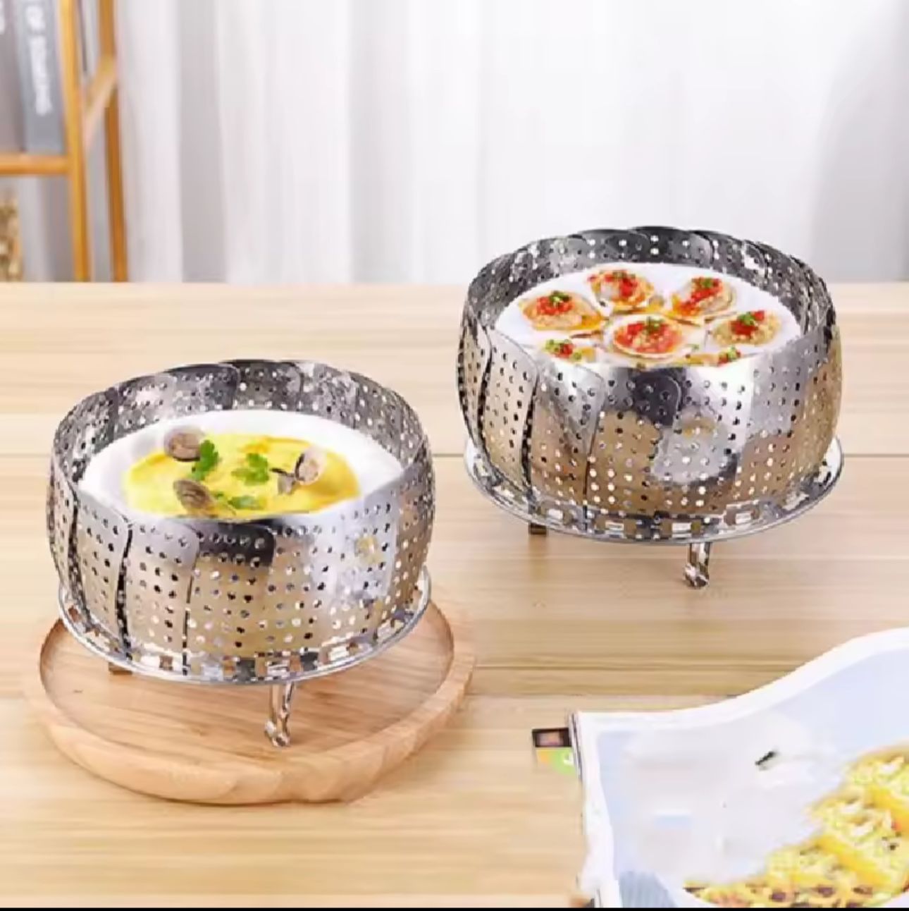 Foldable Steel Food Steamer