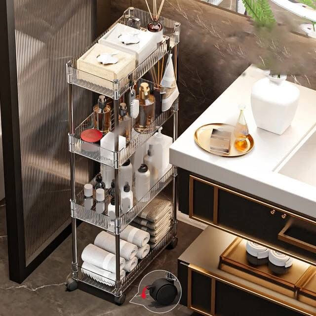 4 Layer Multipurpose Acrylic Trolley