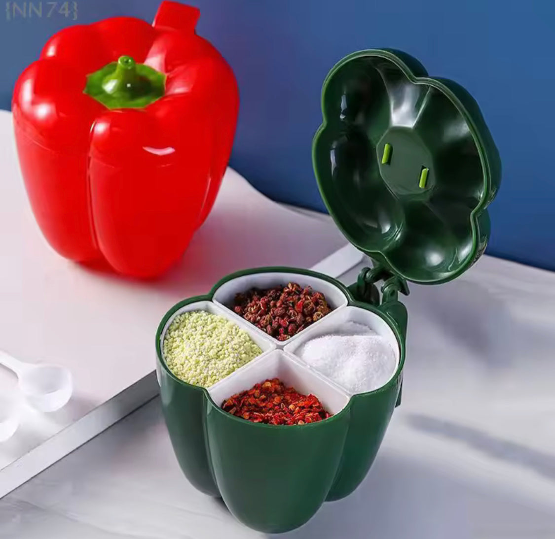 Spice Jar Container with Spoons