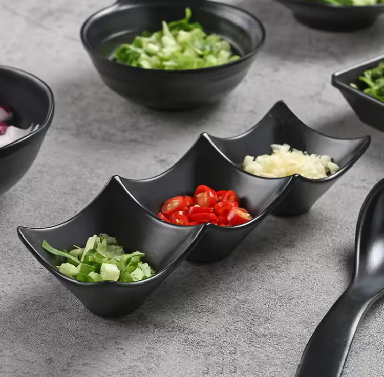 3 Portions Dip Sauce Tray
