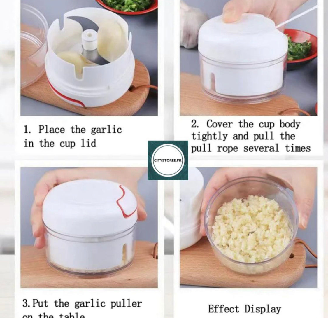Manual Chopper Kitchen Mini Rotate Vegetable Cutter.