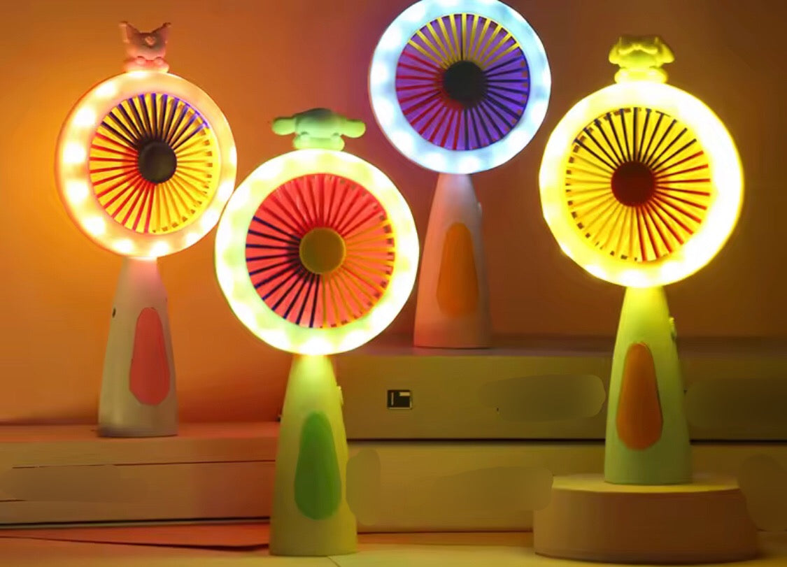 Rechargeable Fan with Led Light