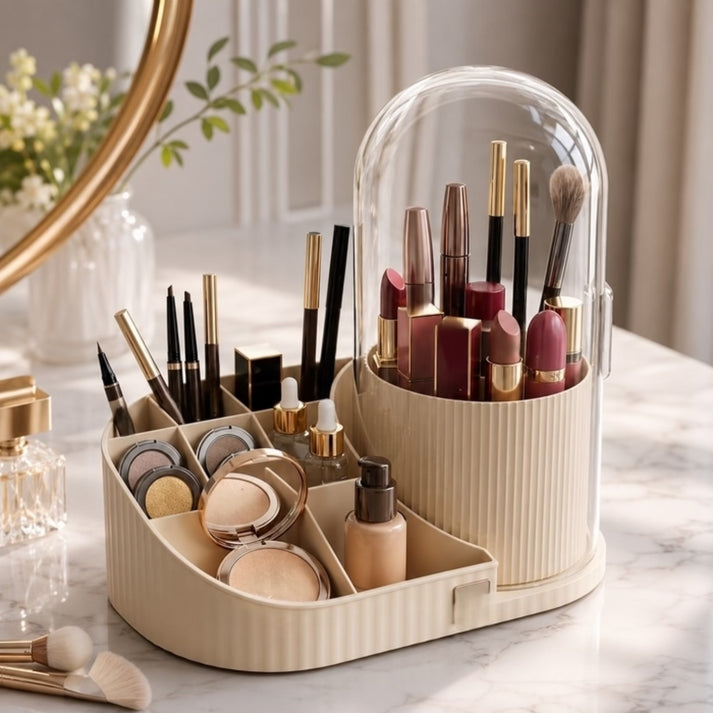 Rotating Brushes Holder with Storage Tray