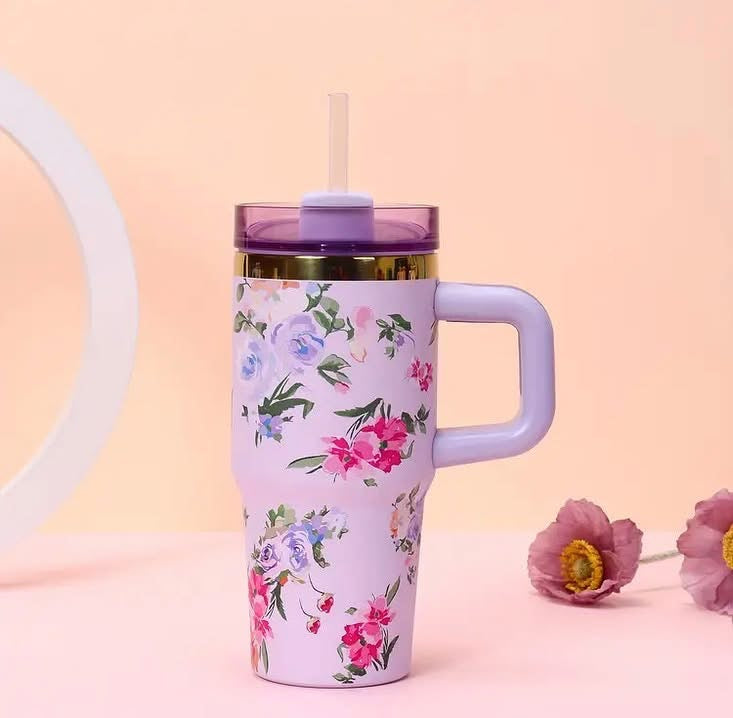 20oz Stainless Steel Tumbler with Straw