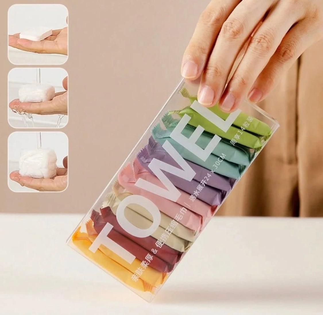 14pcs Compressed Towels Set