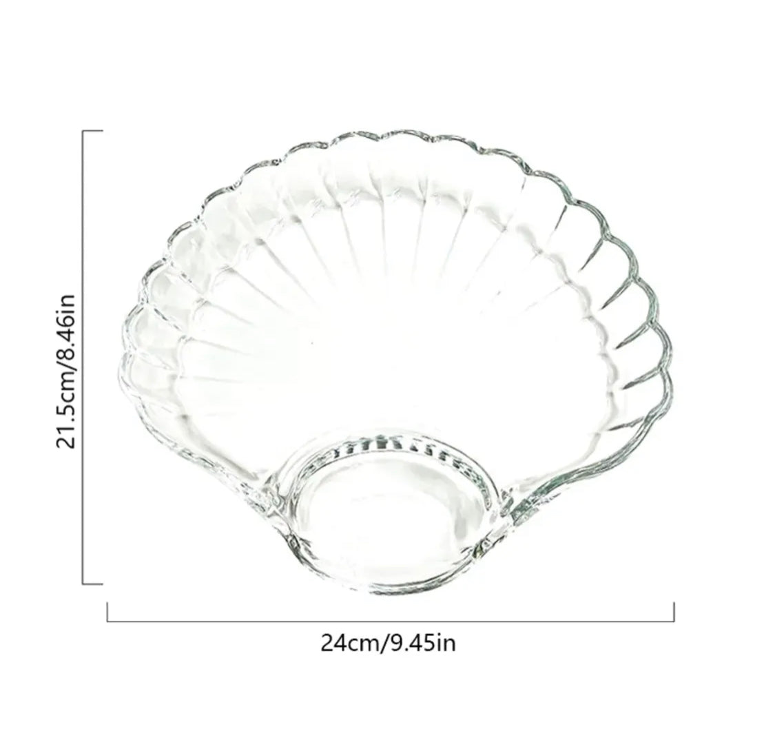 Shell Snack Plate with Sauce Portion