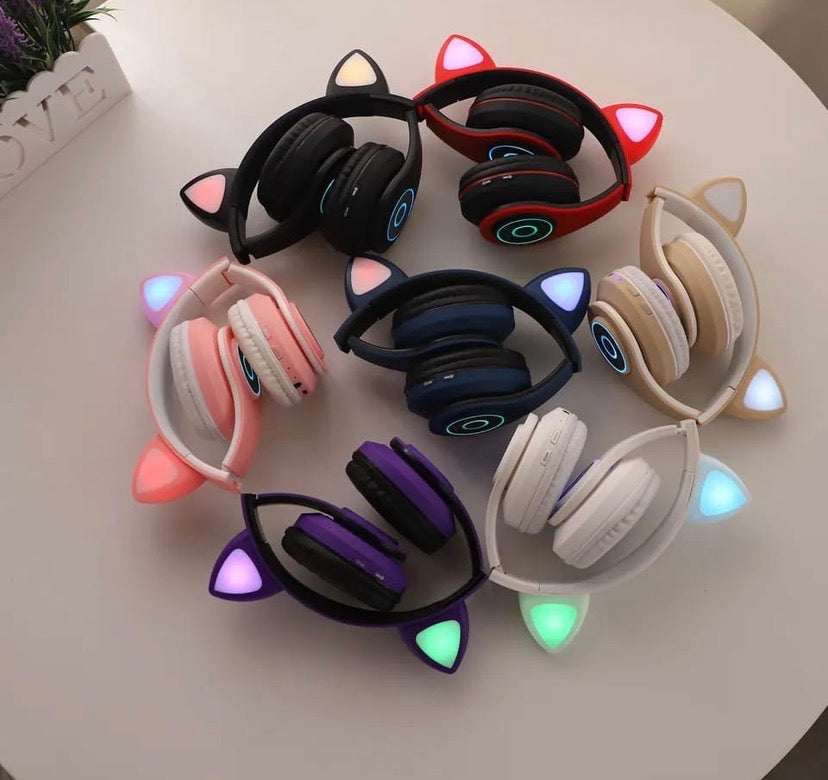 Cute Cat Ear Bluetooth Wireless Headphones