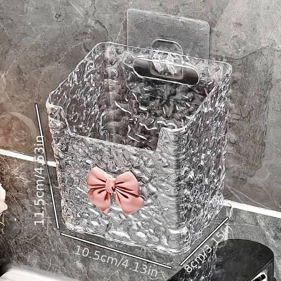 Acrylic Bow Wall Storage Holder