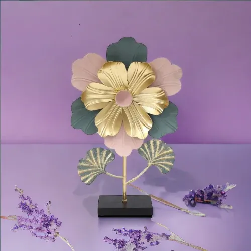 Metal Flower Showpiece for Home Decoration