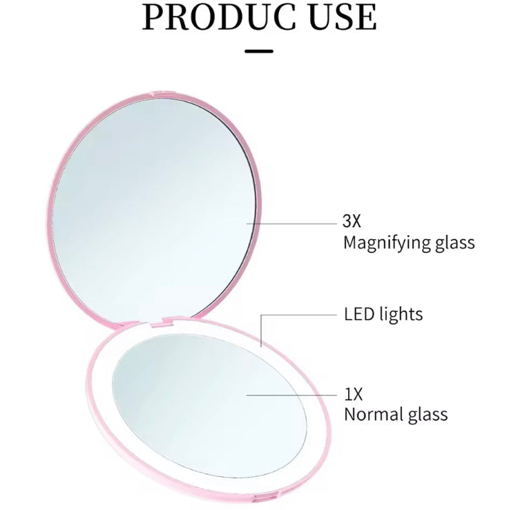 LED Light Rechargeable Pocket Mirror