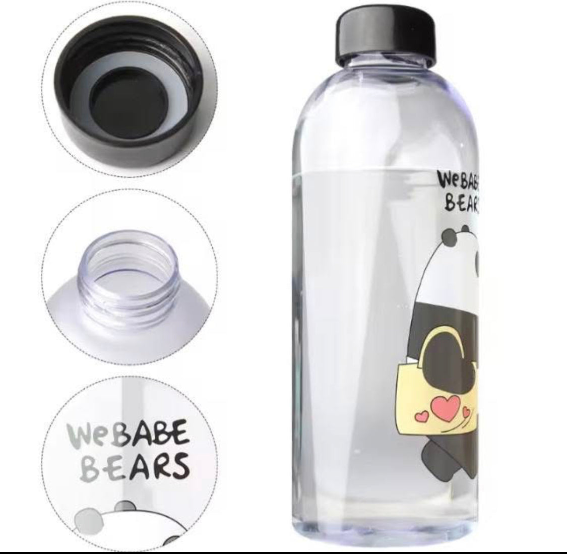1000ml Bear Water Bottle with Straw