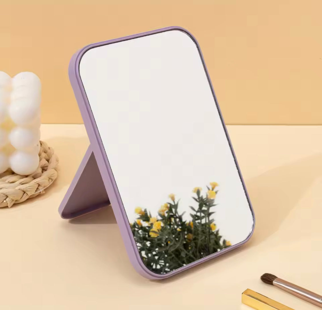 Foldable Cute Table Mirror with Stand