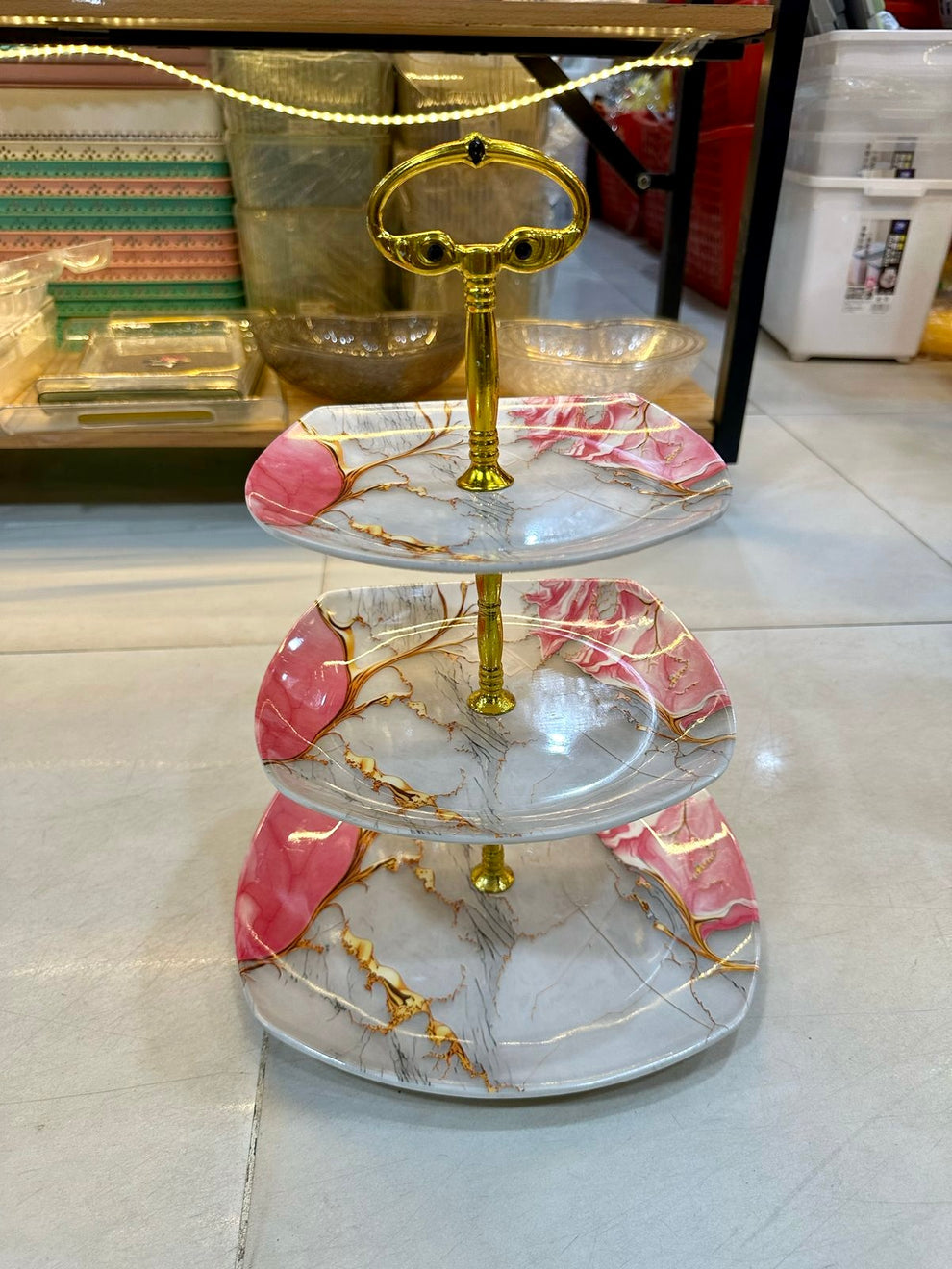 3 Tier Melamine Dessert Tray Stand