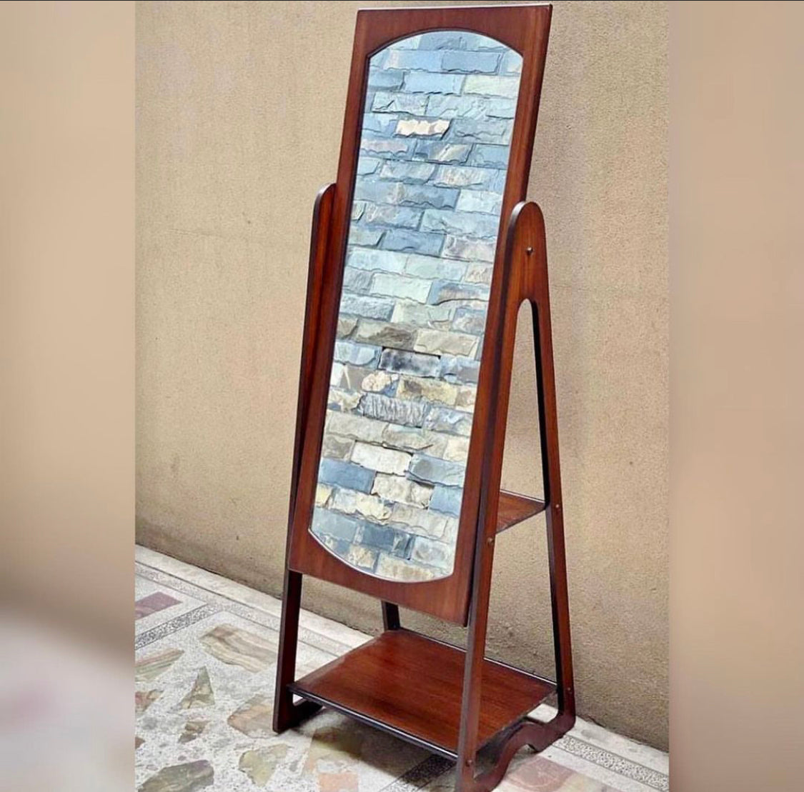 Wooden Full Lenght Makeup Mirror