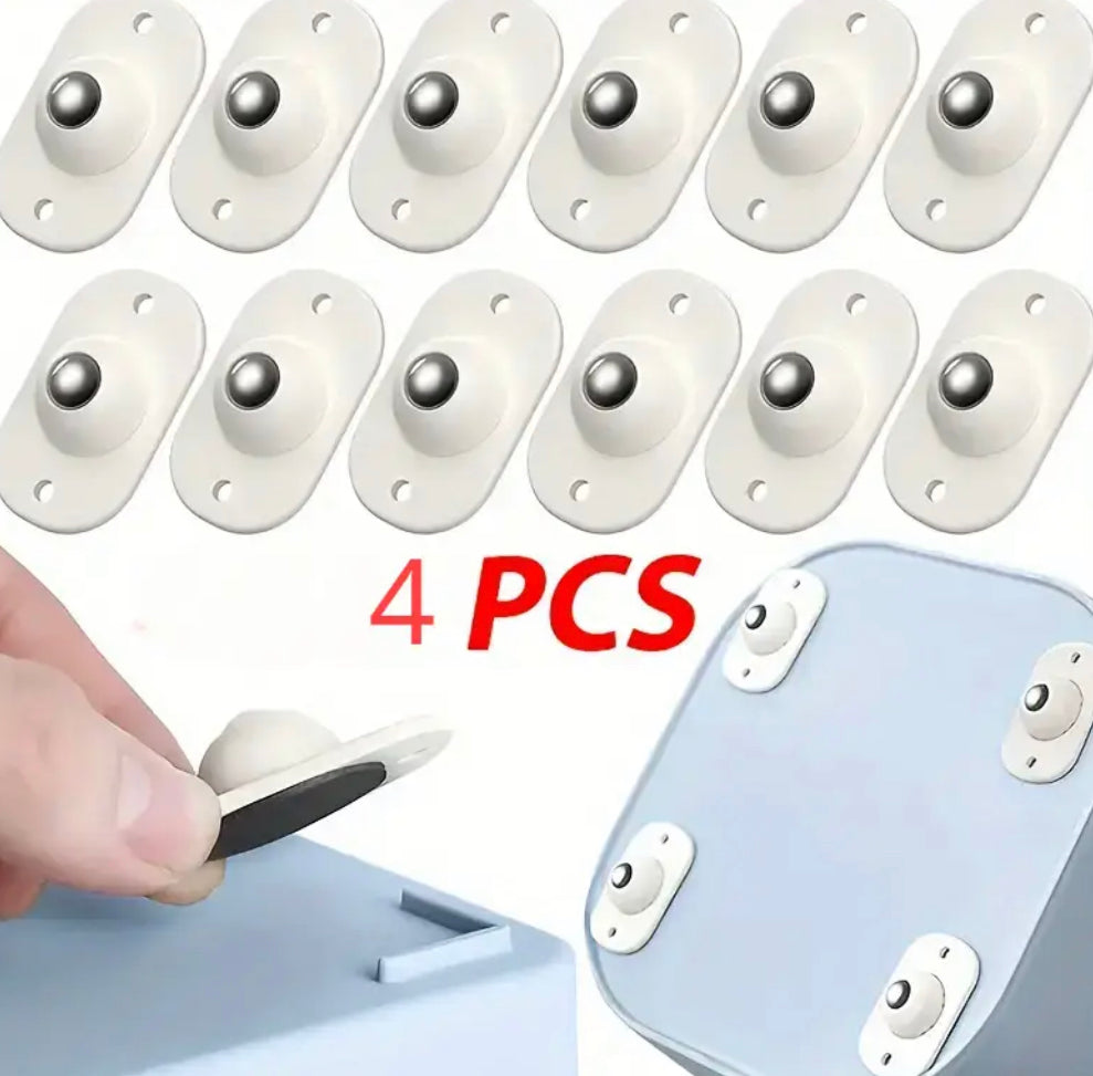 4 Pcs Self-Adhesive Rotatable Wheels