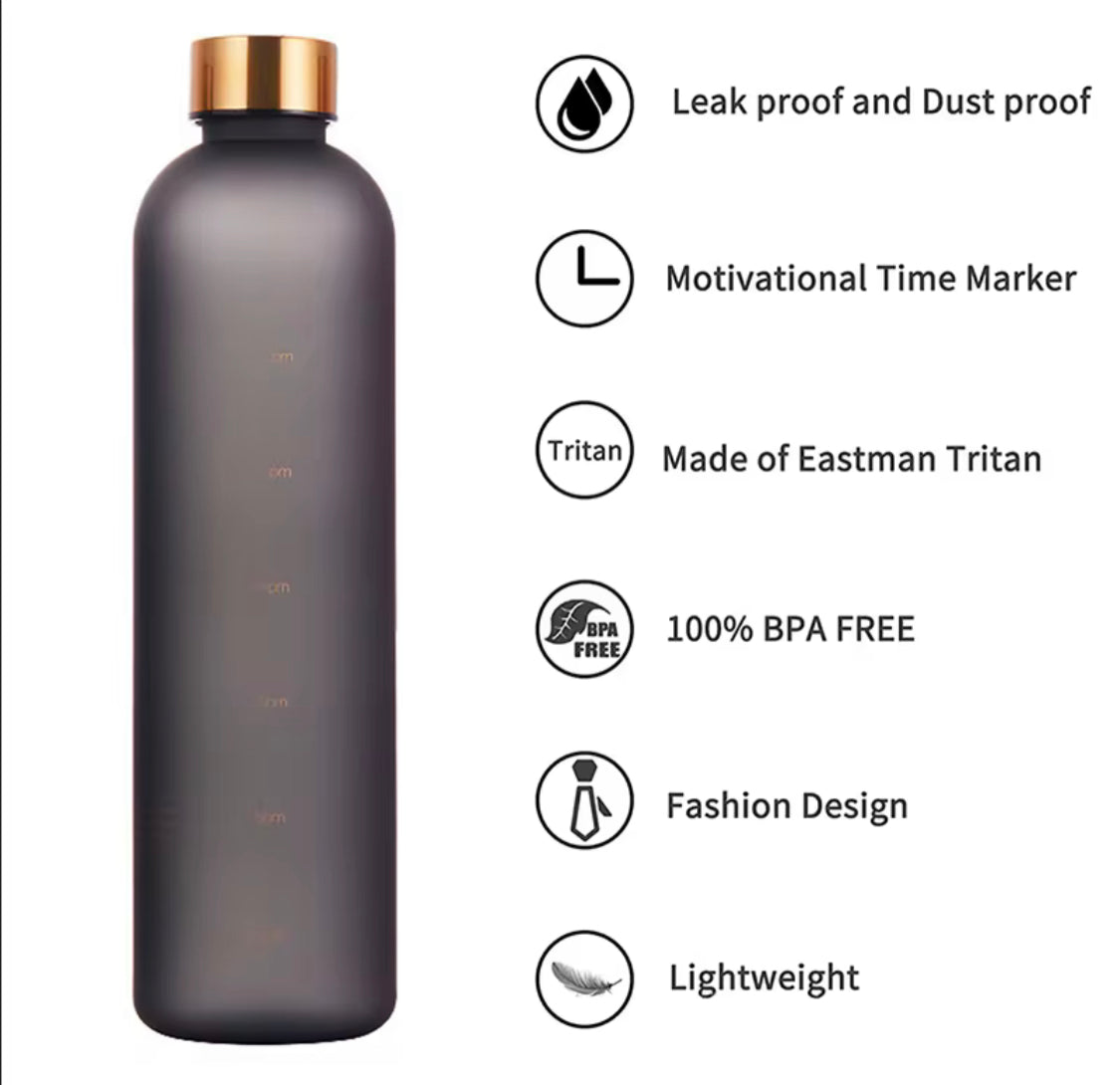 1 Liter Motivational Water Bottle
