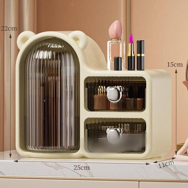 Bear Rotating Brush Holder with Drawers