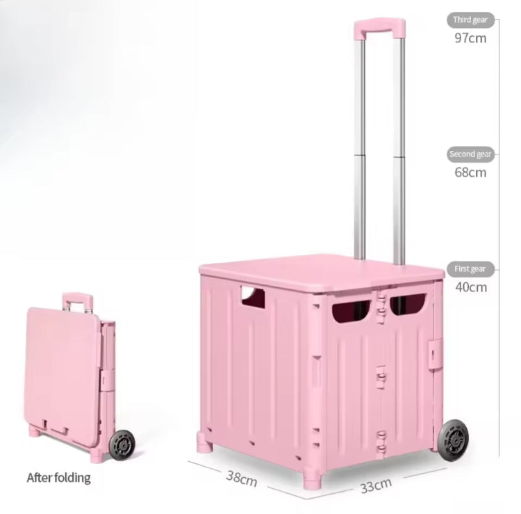 Foldable Storage Trolley Cart with Wheels