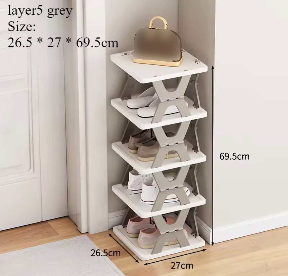 Multi-Layer Foldable Shoe Rack