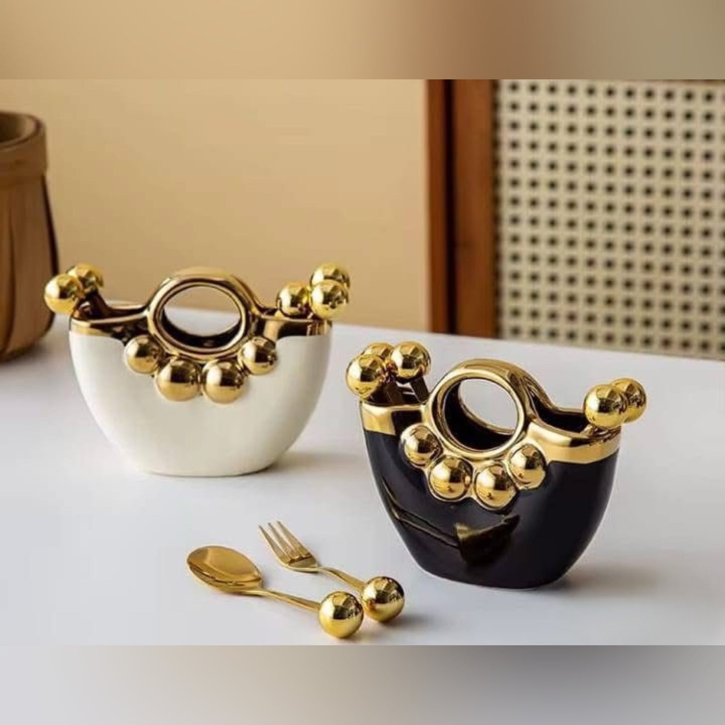 6 Pcs Ceramic Spoon Fork Set