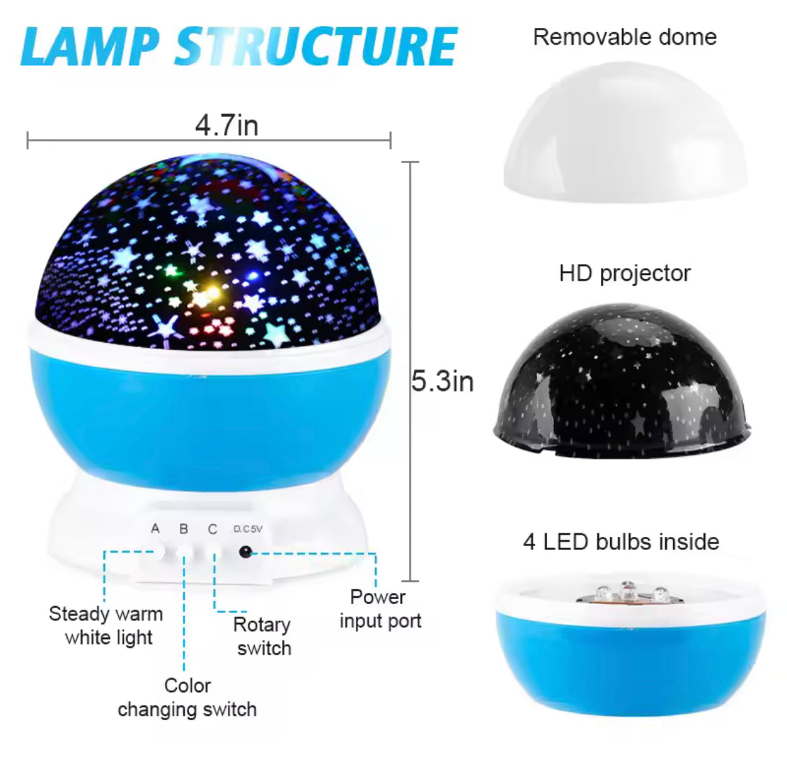 Led Starry Projector Night Lamp