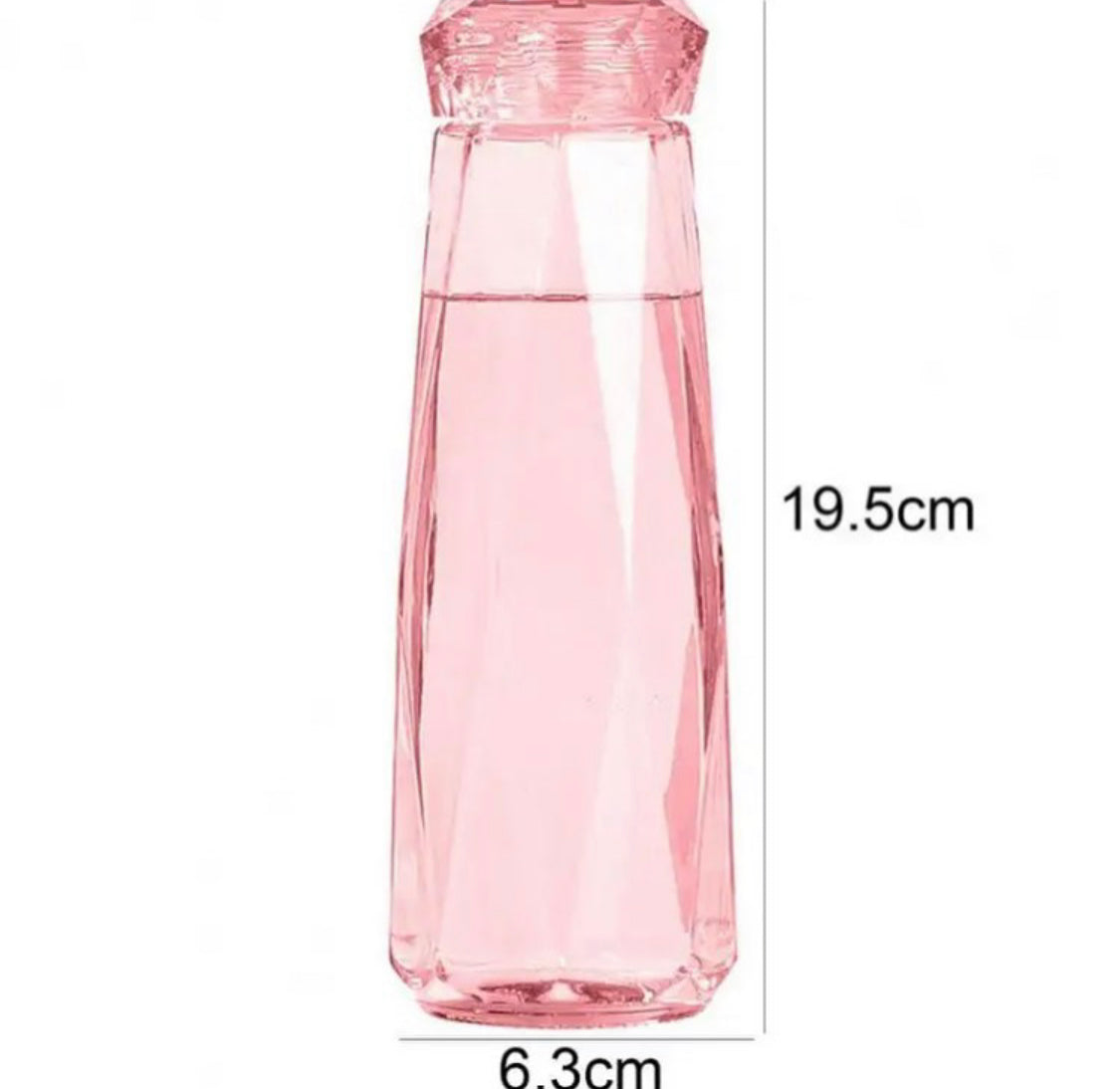 420 ml Transparent Diamond Water Bottle