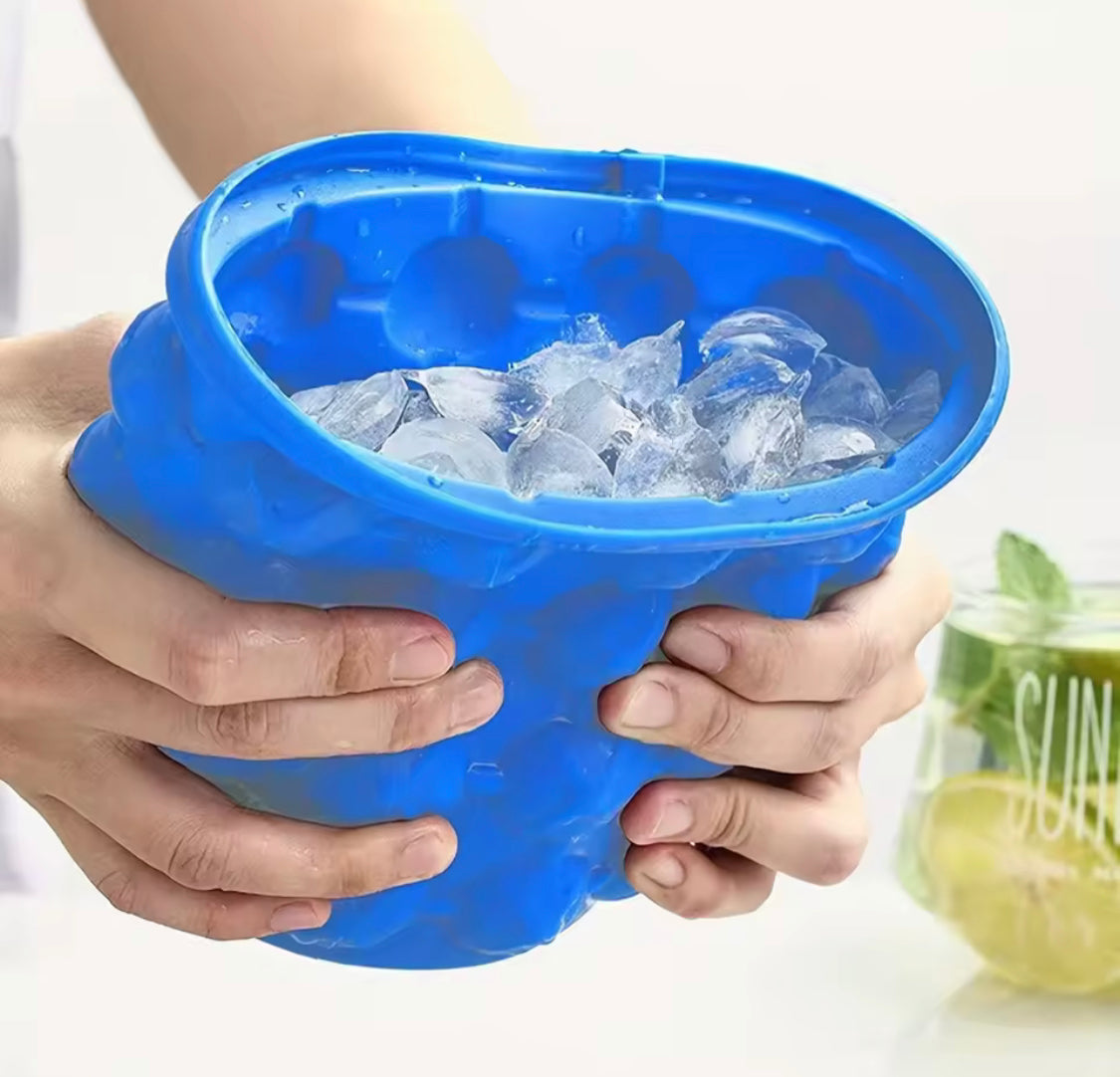 2 in 1 Silicone Ice Cube Bucket Mould