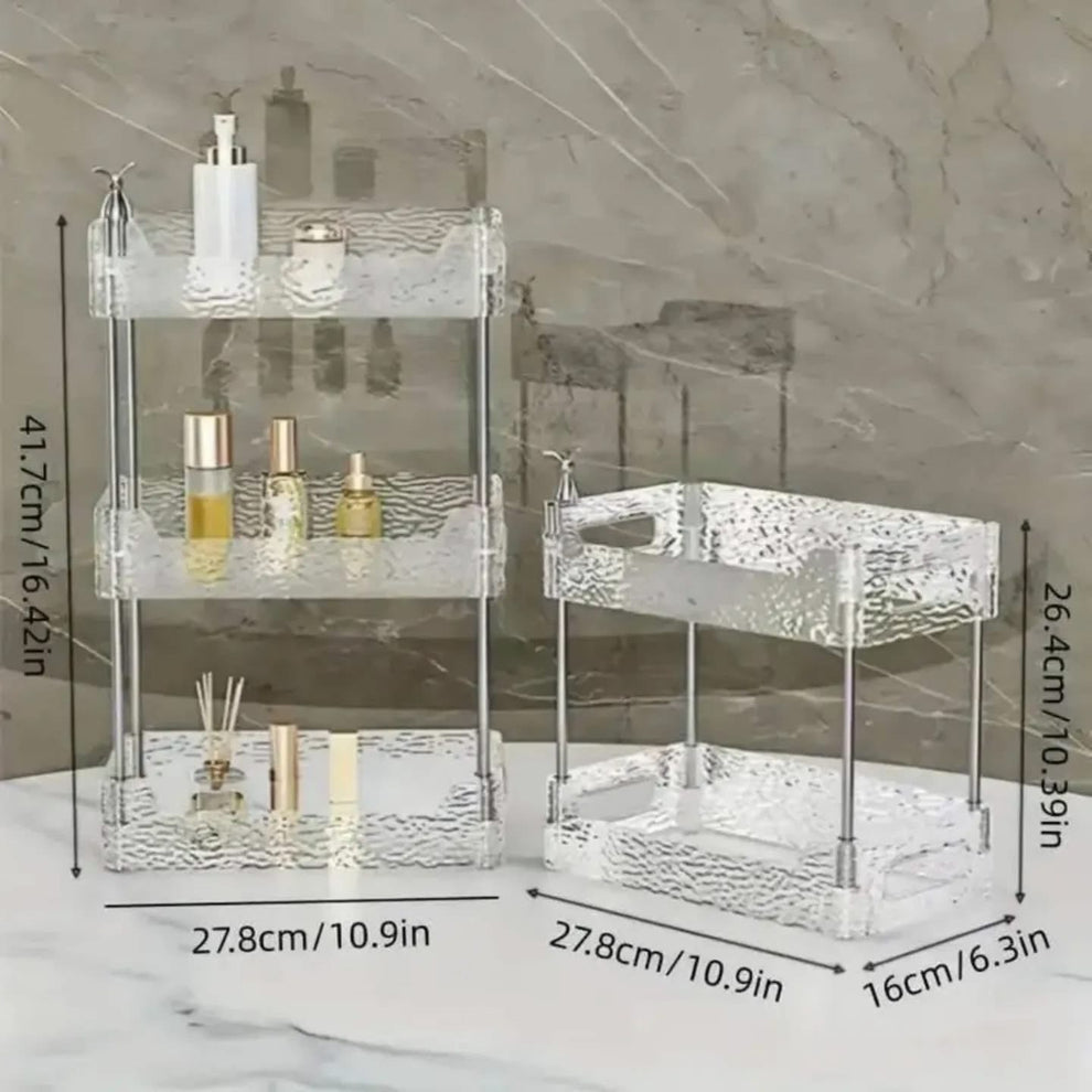 Acrylic 3 Layer Makeup Organizer