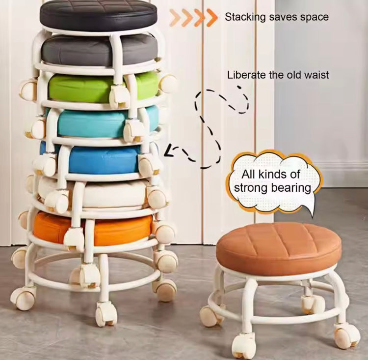 Rotating Stool with Wheels (High Quality)