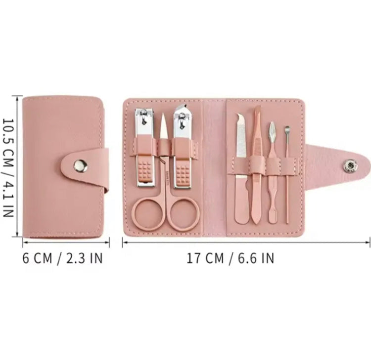 7 Pcs Nail Kit with Leather Pouch