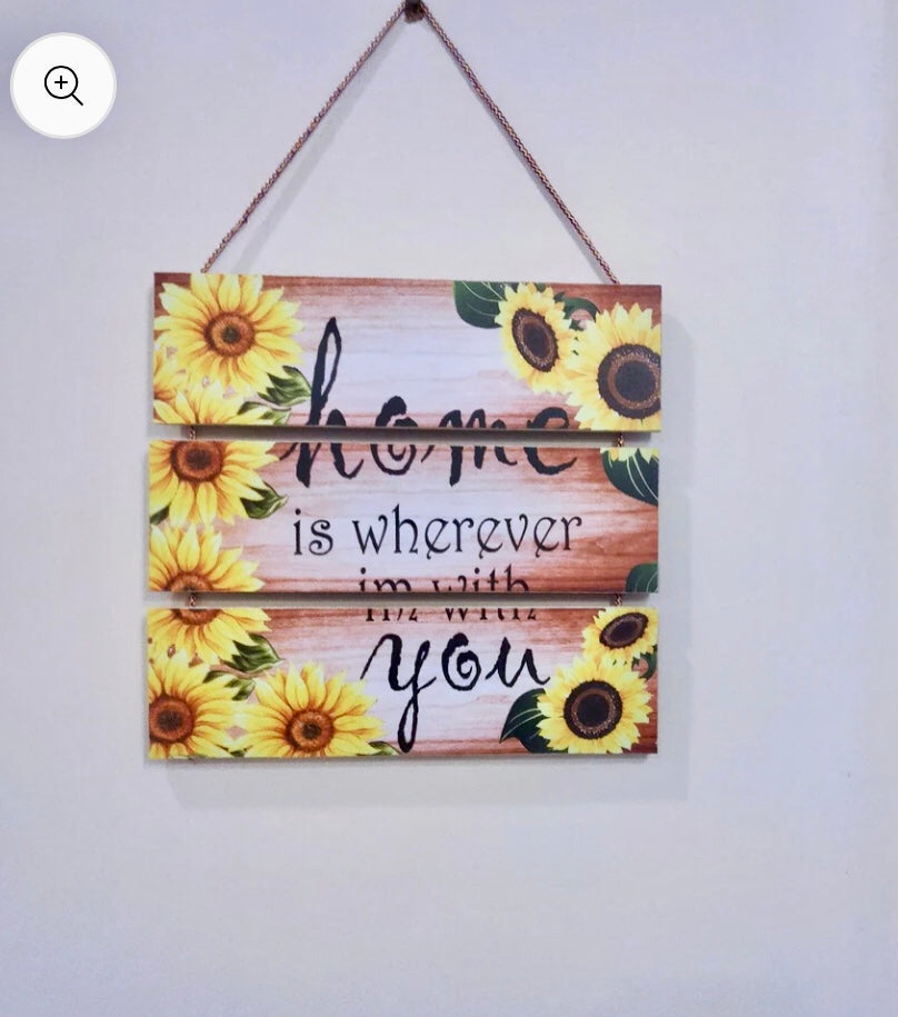 Home is where i am with you 3 Steps Wall hanging for Wall Decoration