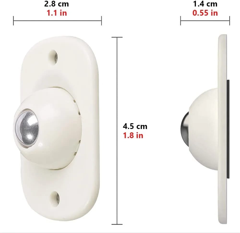 4 Pcs Self-Adhesive Rotatable Wheels