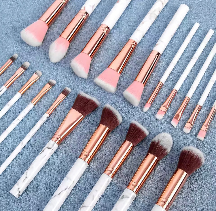 10 pcs Marble Makeup Brushes Set