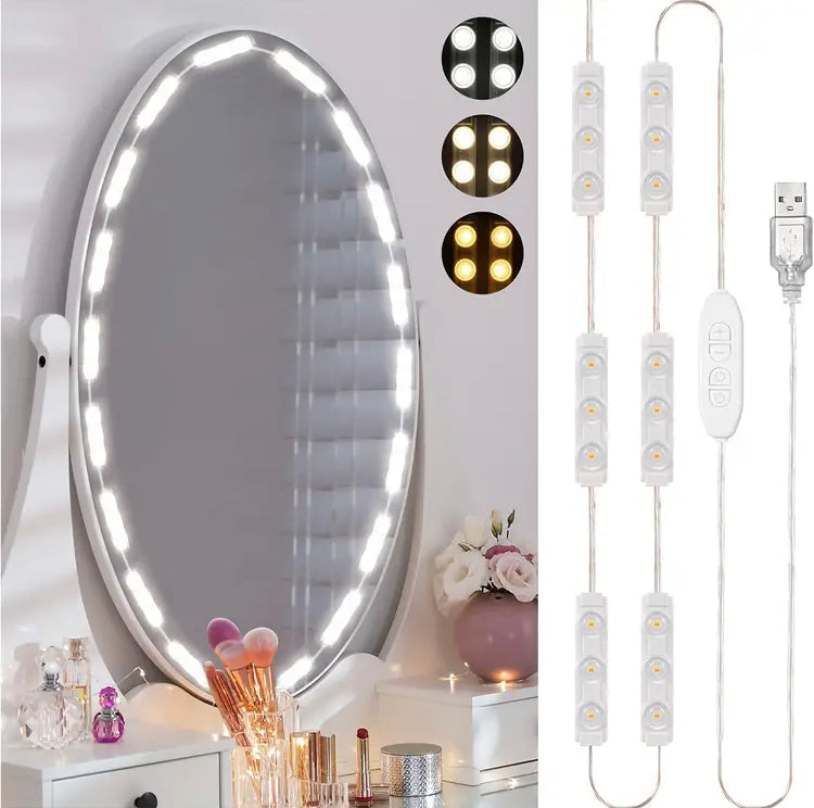 30 Led Vanity Lights with 3 Colour Modes
