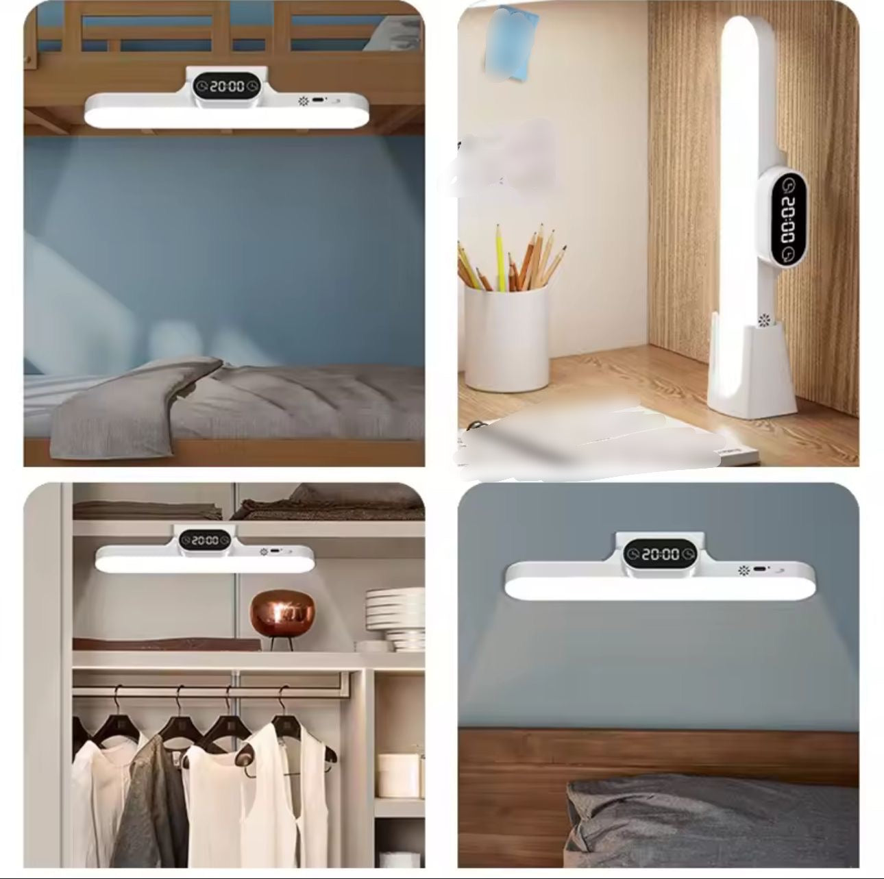3 Colours Led Light Lamp with Clock