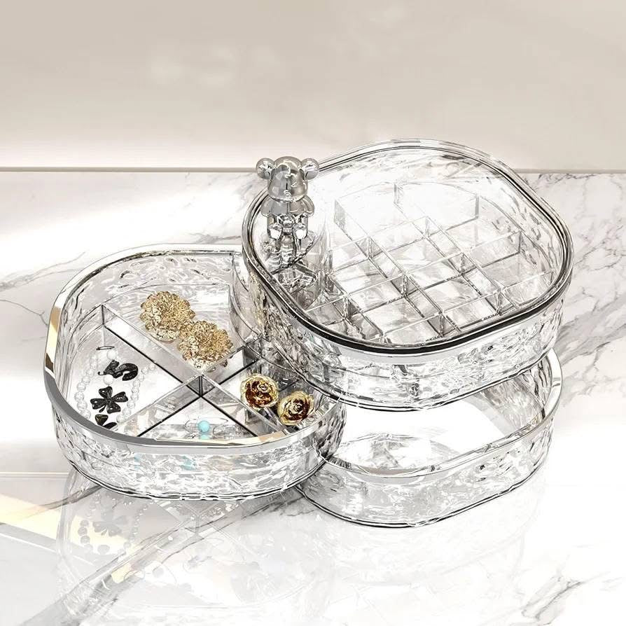3 Layer Acrylic Rotating Jewellery Box