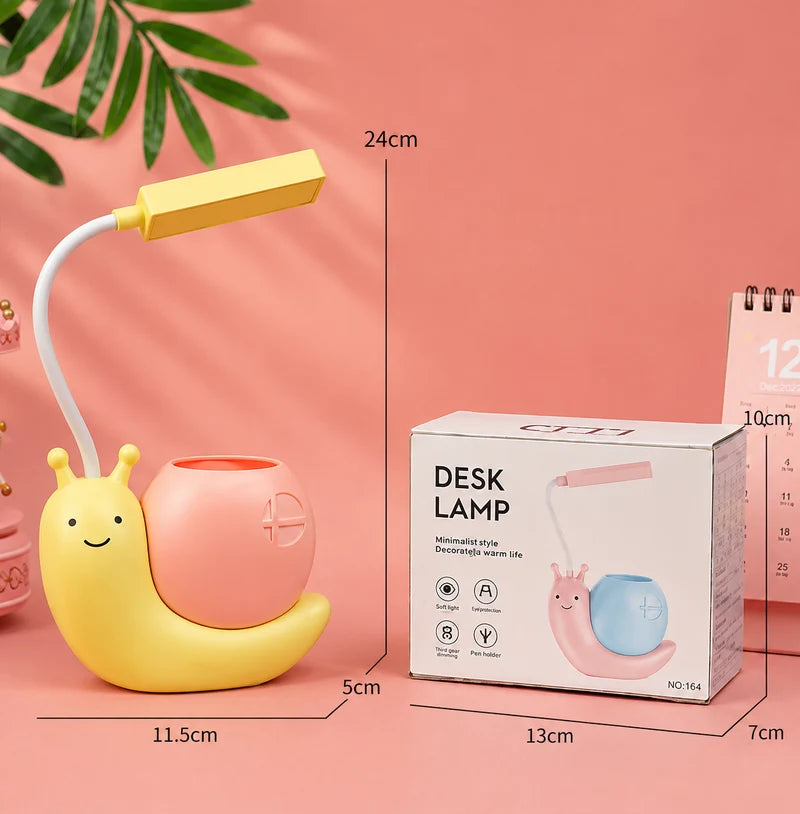 Led Light Cute Desk Study Lamp with Pen Holder