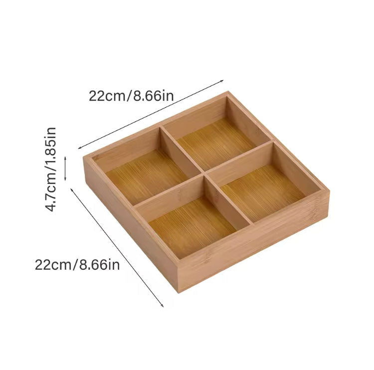4 Grids Portion Wooden Tray