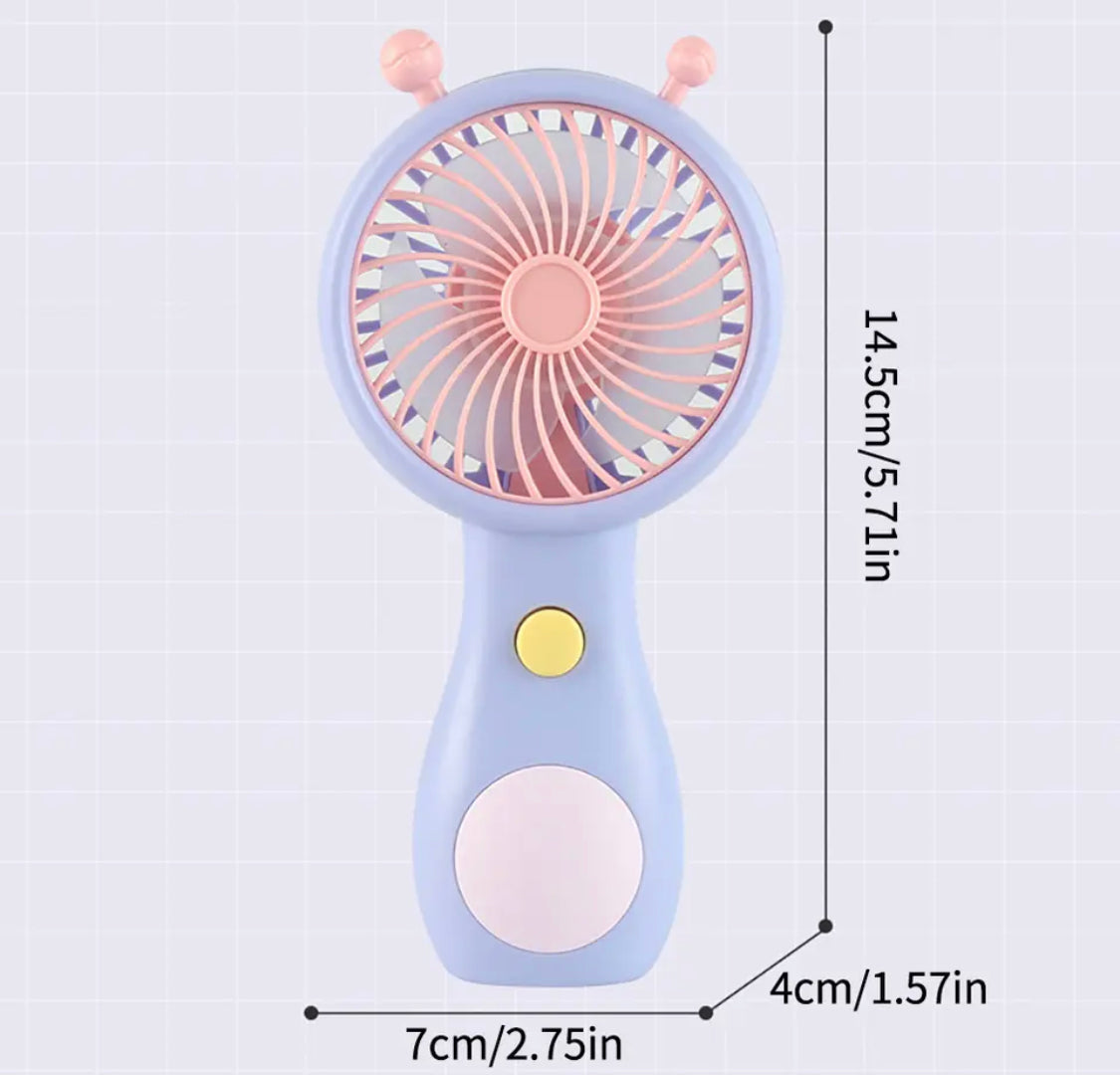 1PC Cute Snail Rechargeable Fan